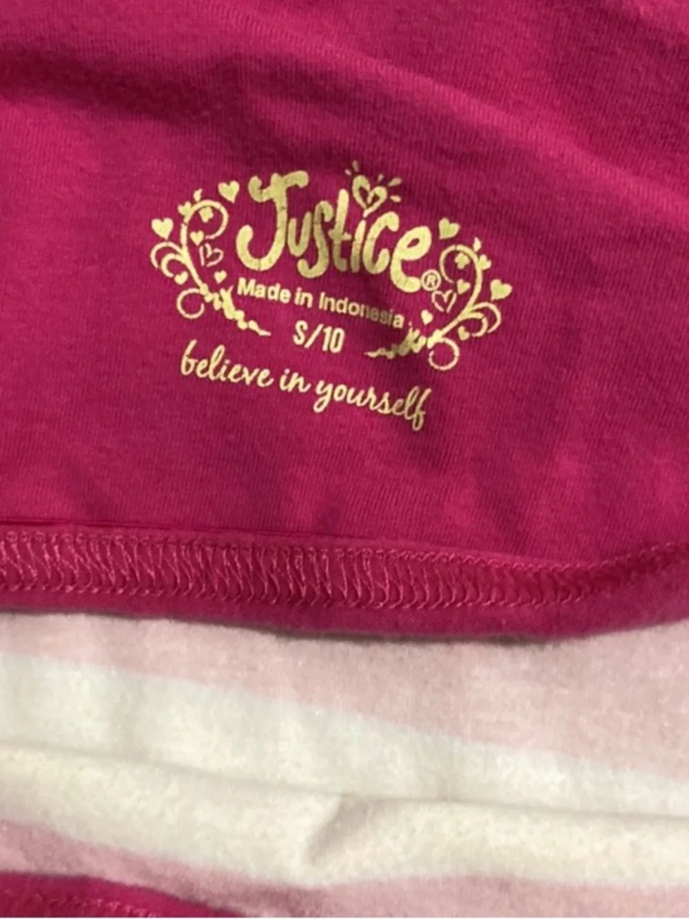 Justice Tank Top Set Navy and Whitest& Pink Stripe Sequin Tank Set - Girls S